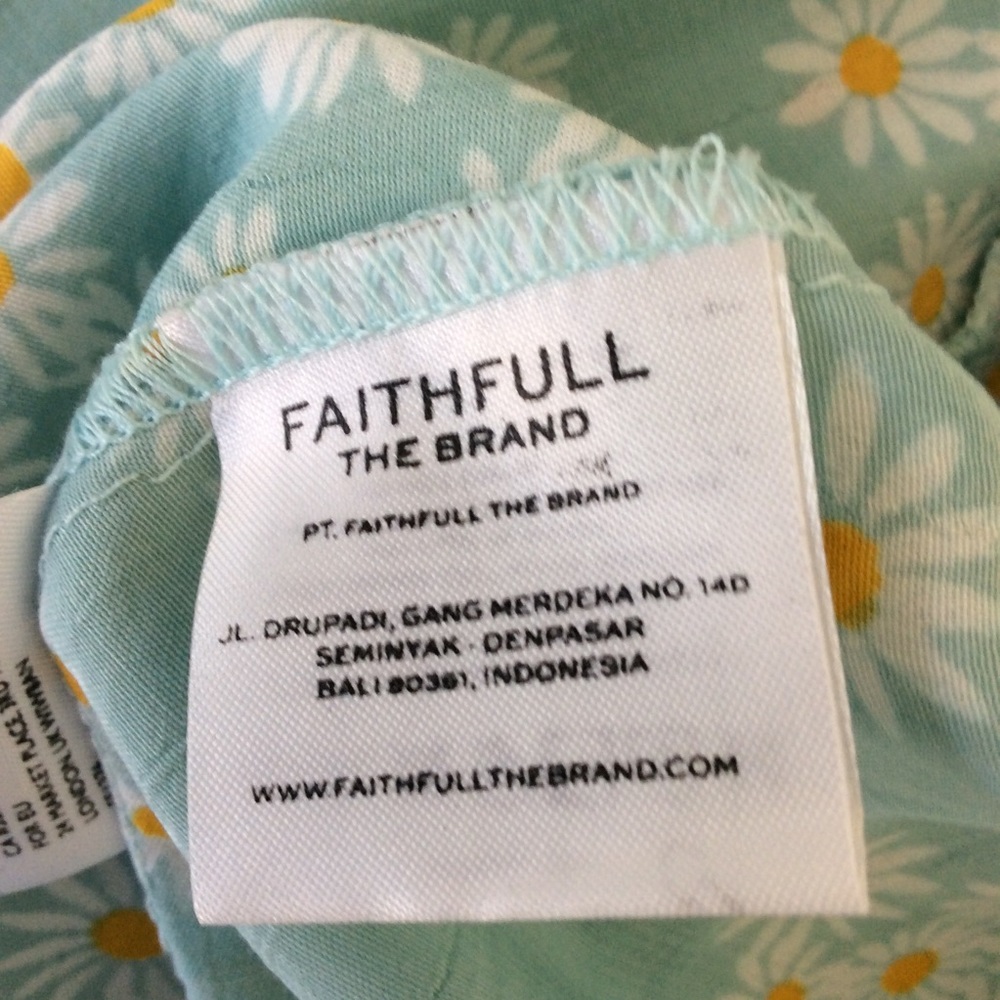 Faithfull the Brand Mint Green Daisy Wrap Mini Dress - Picture 10 of 11